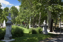 Croatia, Zagreb, Old town, Statues in Park Zrinjevac.