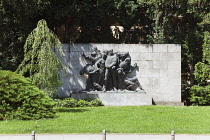 Croatia, Zagreb, Old town, Park Josipa Jurja Strossmayera, Strijeljanje talaca the Shooting of Hostages sculpture 1951 by Frano Krsinic.