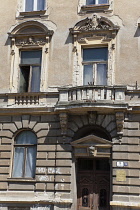 Croatia, Zagreb, Old town, Typical architecture next to Park Josipa Jurja Strossmayera.