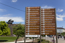 Croatia, Zagreb, Old town, Tourist information signs Park Josipa Jurja Strossmayer.