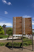 Croatia, Zagreb, Old town, Tourist information signs Park Josipa Jurja Strossmayer.