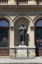 Croatia, Zagreb, Old town, Mihanoviceva Street statue of Dr Antec Starcevic.