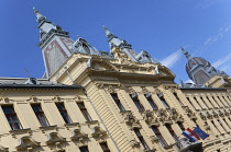 Croatia, Zagreb, Old town, Mihanoviceva Street, Hz Vuca Vlakova national railway headquarters.
