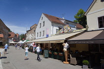 Croatia, Zagreb, Old Town, Tkalciceva Street bars and restaurants.