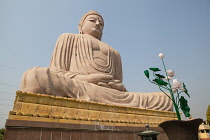 India, Bihar, Bodhgaya, The Great Buddha statue at Bodhgaya.