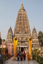 India, Bihar, Bodhgaya, Mahabodhi Temple at Bodhgaya.