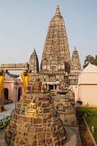 India, Bihar, Bodhgaya, Mahabodhi Temple at Bodhgaya.