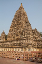 India, Bihar, Bodhgaya, Mahabodhi Temple at Bodhgaya.