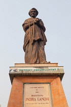 India, Bengal, Kolkata, Statue of Indira Ghandhi in Victoria Gardens, Kolkata.
