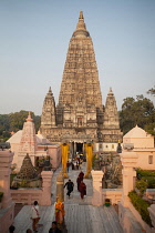 India, Bihar, Bodhgaya, Mahabodhi Temple at Bodhgaya.