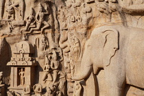 India, Tamil Nadu, Mahabalipuram, Arjuna's Penance.