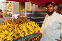 India, Andhra Pradesh, Nandyal, Banana vendor in Nandyal.