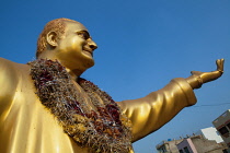 India, Andhra Pradesh, Nandyal, Statue of Rajiv Ghandhi.