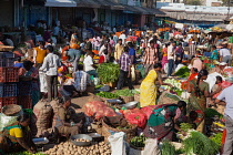 India, Telengana, Secunderabad, Vegetable market in Secunderabad.