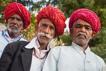 India, Tamil Nadu, Madurai, Pilgrims from Rajasthan at the Sri Meenakshi Temple in Madurai.
