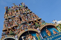 India, Tamil Nadu, Tiruchirappalli, Trichy, The gopuram to the entrance of the Rock Fort at Tiruchirappalli, Trichy, .
