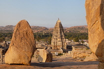 India, Karnataka, Hampi, The Virupaksha Temple at Hampi.