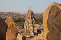 India, Karnataka, Hampi, The Virupaksha Temple at Hampi.