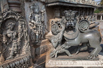 India, Karnataka, Belur, Sculptures & carvings at the Channakesava Temple in Belur.