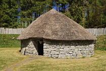 Ireland, County Clare, Craggaunowen, Living Past Experience, Reconstructed Ring Fort dwelling.