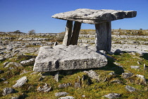 Ireland, County Clare, The Burren, Poulnabrone Dolmen.