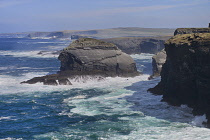 Ireland, County Clare, Dramatic cliff scenery near Kilkee.