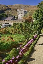 Ireland, County Donegal, Glenveagh National Park, Glenveagh Castle built between 1867 and 1873 for local landlord John George Adair.