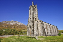 Ireland,County Donegal, Ruin of Dunlewey Church of Ireland building in The Poisened Glen which was built by Jane Smith Russell as a memorial to her husband, James Russell, landlord of the Dunlewey Est...