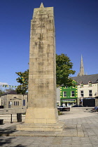 Ireland,County Donegal, Donegal Town, The Diamond with Obelisk which commemorates four monks called the Four Masters who compiled and wrote the Annals of the Four Masters between 1632 and 1636.