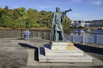 Ireland,County Donegal, Donegal Town, Statue of Red Hugh O'Donnell who lived from 1427 to 1505 and was leader of his clan.