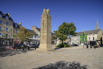 Ireland,County Donegal, Donegal Town, The Diamond with Obelisk which commemorates four monks called the Four Masters who compiled and wrote the Annals of the Four Masters between 1632 and 1636.