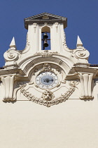 Italy, Campania, Naples, Belltower on building in courtyard of Palazzo Del Conservatorio Dello Spirito Santo.