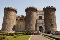 Italy, Campania, Naples, Castel Nuovo, also known as Maschio Angioino.