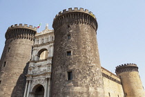 Italy, Campania, Naples, Castel Nuovo, also known as Maschio Angioino.
