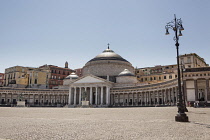 Italy, Campania, Naples, Piazza Del Plebiscito and San Francesco Di Paola Church.