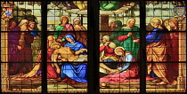 Germany, North Rhine Westphalia, Cologne, Cologne Cathedral, The Bavarian Stained Glass Windows, Window of the Lamentation.