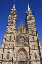 Germany, Bavaria, Nuremberg, Lorenzkirche or Church of St Lawrence.
