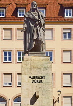 Germany, Bavaria, Nuremberg, Albrecht Durer Monument in Albrecht Durer Platz.