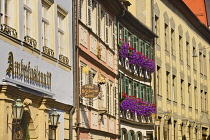 Germany, Bavaria, Bamberg, Dominikanerstrasse with Schlenkerla Brewery and tavern.