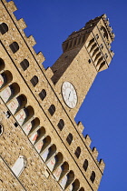 Italy, Tuscany, Florence, Piazza della Signoria, Palazzo Vecchio.