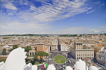 Italy, Rome, View from the terrace of the Vittorio Emanuele 2nd Monument.