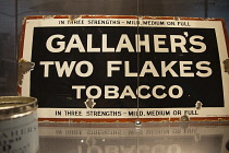 Ireland, North, Belfast, Titanic quarter visitor attraction, tobacco display.