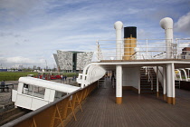 Ireland, North, Belfast, Titanic quarter visitor attraction seen from the SS Nomadic tender.