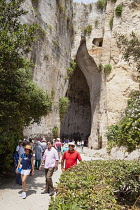 Italy, Sicily, Syracuse, Ear of Dionysius, Orecchio Di Dionisio, Neapolis Archaeological Park.