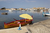 Italy, Sicily, Marzamemi, Harbour and town.