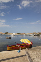 Italy, Sicily, Marzamemi, Harbour and town.