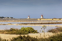 Italy, Sicily, Stagnone, Stagnone salt pans, Stagnone, near Marsala and Trapani.