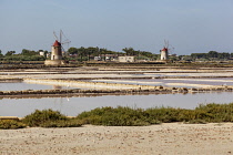 Italy, Sicily, Stagnone, Stagnone salt pans, Stagnone, near Marsala and Trapani.