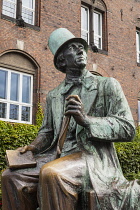 Denmark, Copenhagen, Hans Christian Andersen statue, near City Hall Square.