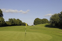 Sport, Ball, Golf, View back over 7th Green to the fairway of golf club.
